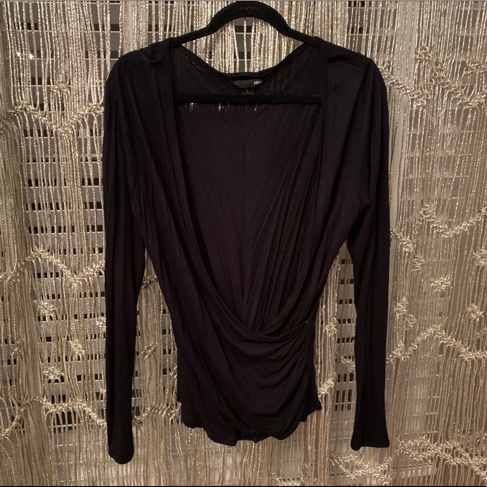 Black Wrap Shirt
